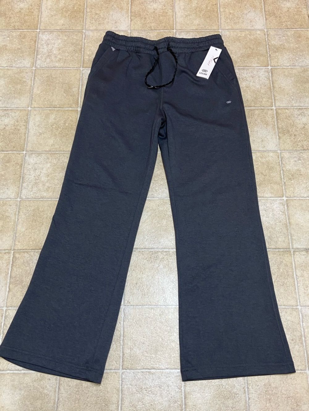 2/$40 LEG3ND JOIN WOMEN ATHLETES Black Wide-Leg Sweatpants with Drawstring Sz XL